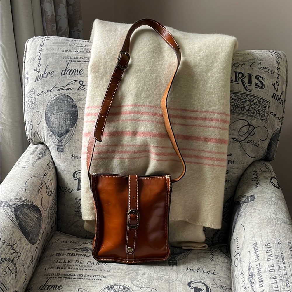 Patricia Nash Classic Brown Leather Crossbody Bag